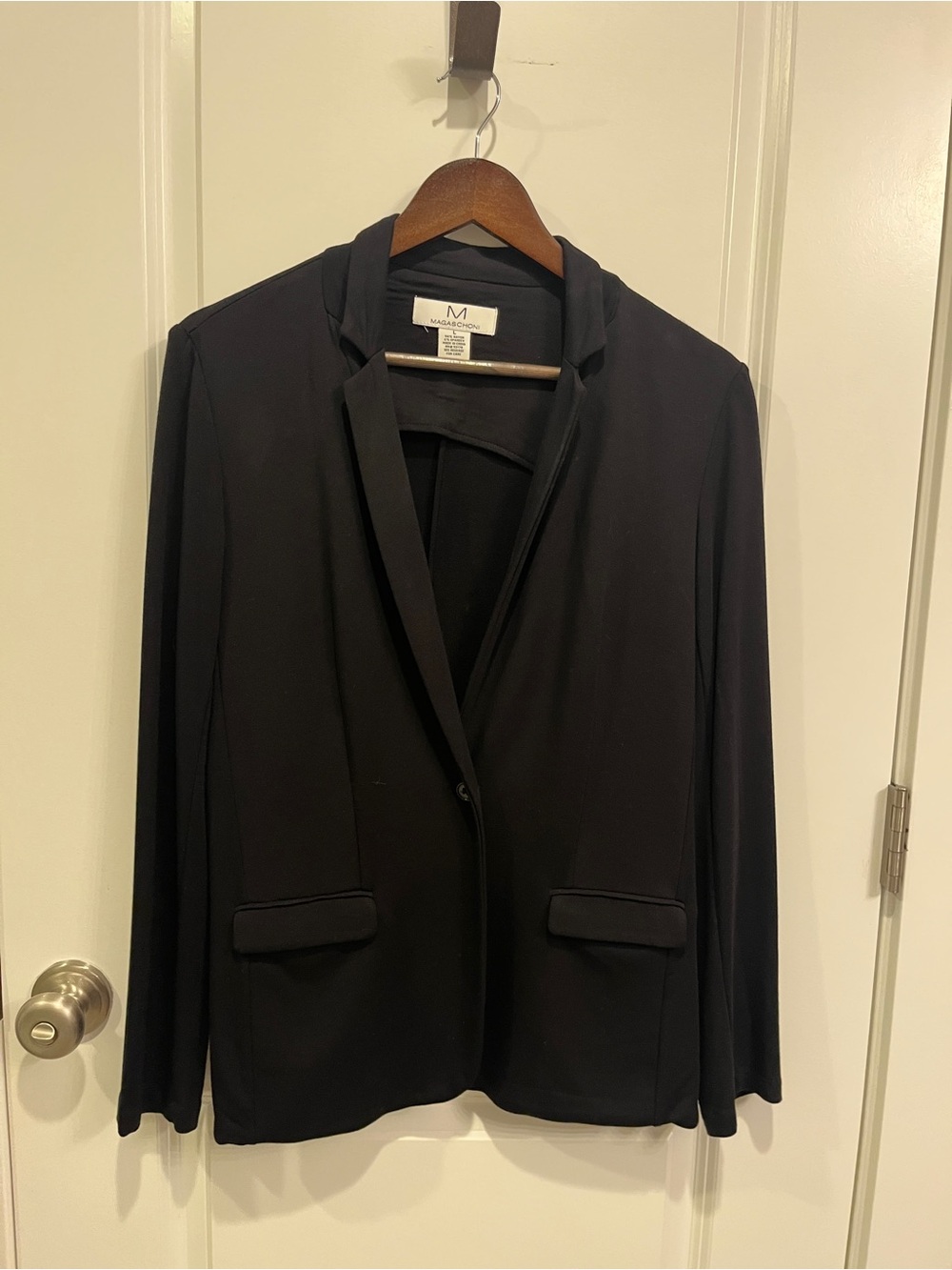Magaschoni Black Knit Blazer Jacket M and L Italian from Nordstrom